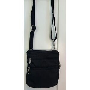 Travelon Anti-Theft Crossbody Bag Black Nylon RFID Blocking Multi-Pocket Secure